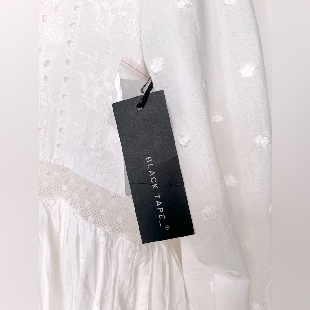 Black Tape_ White Eyelet Mini Dress - Picture 11 of 12